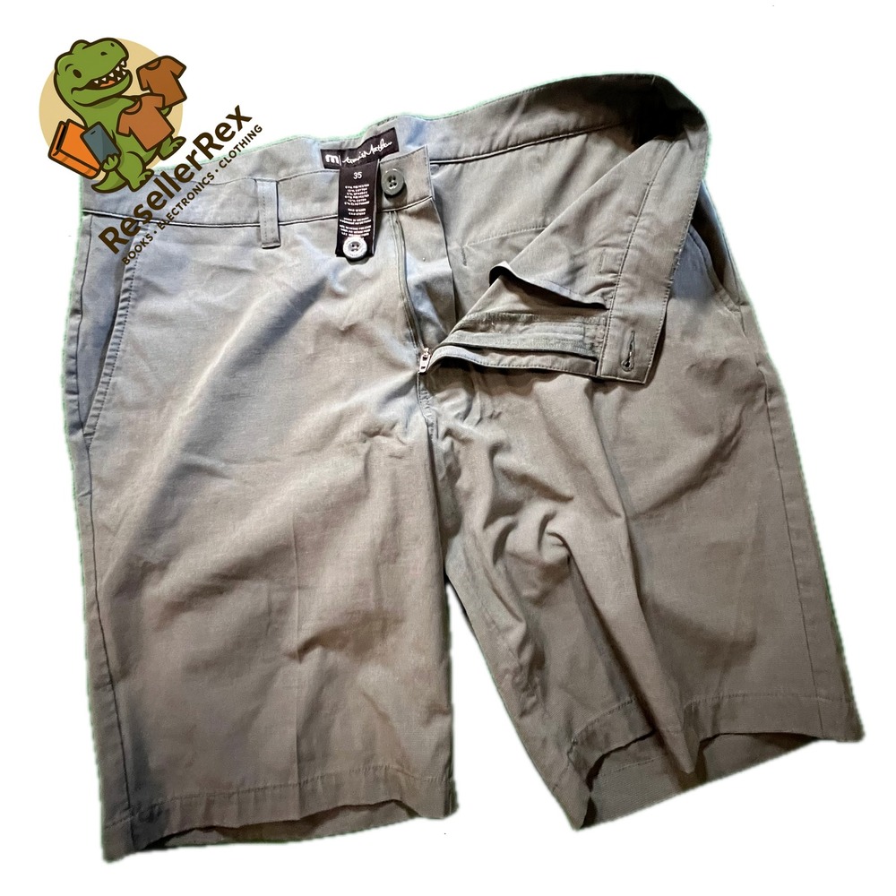 TravisMathew Men's Gray Performance Golf Shorts Size 35